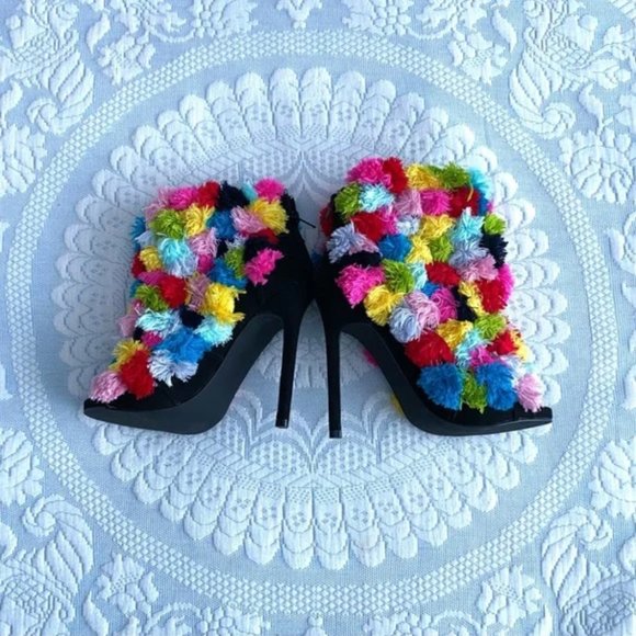 Privileged Rainbow Frilly Pom Pom Zipup 